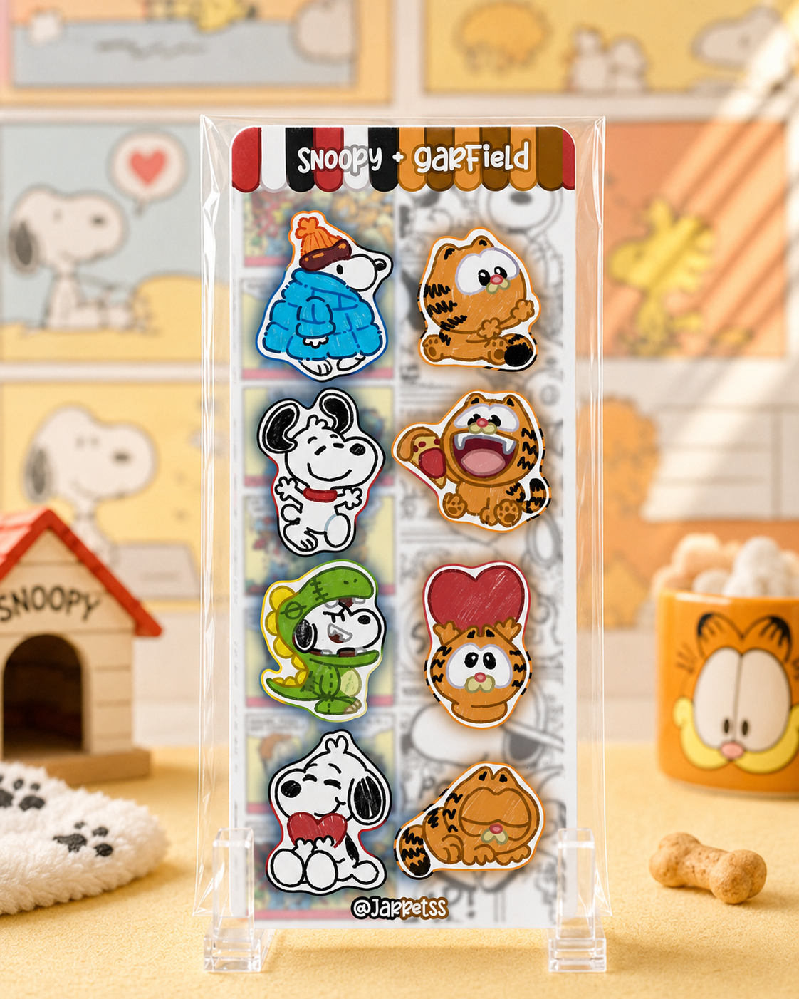 Pegatinas Snoopy + Garfield ᯓ★